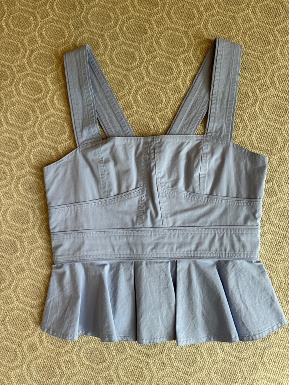 Sophie Rue Light Blue Peplum Strap Tank